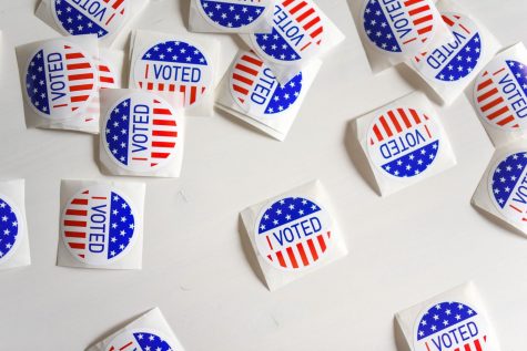 Vote stickers that are handed out at the polls.