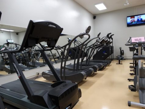 Treadmills in the Century College gym.