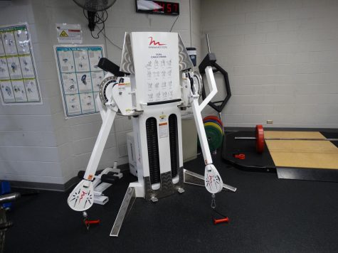 Dual Cable cross machine in the gym at Century College.