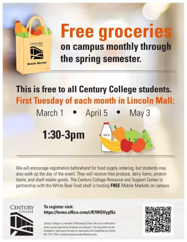 Free Groceries offered March 1, April 5, & May 3 in Lincoln Mall from 1:30 - 3pm.