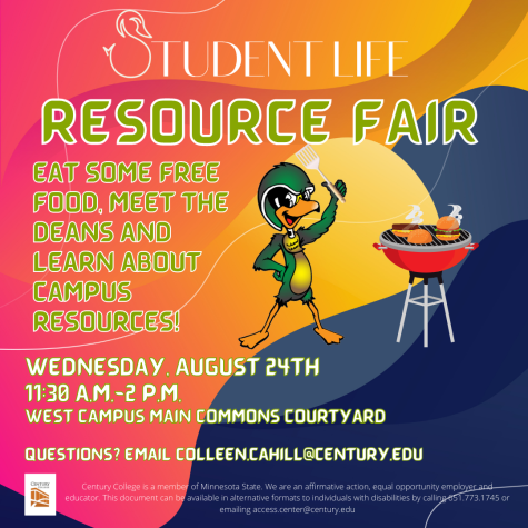 Campus Resource Fair Wednesday, Aug. 24, 11:30-2pm - West Main Commons Courtyard