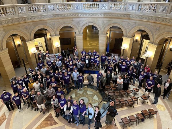 Attendees at the Minnesota state capitol rally